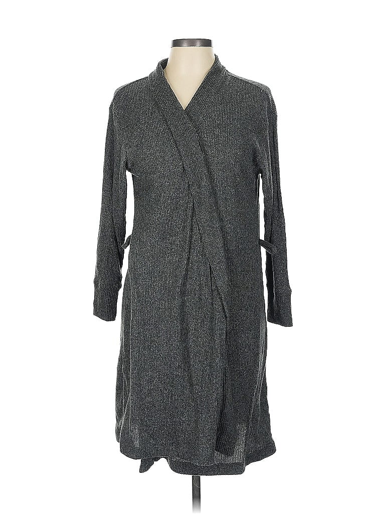 Pre-owned Lands' End Cardigan Sweater In Gray