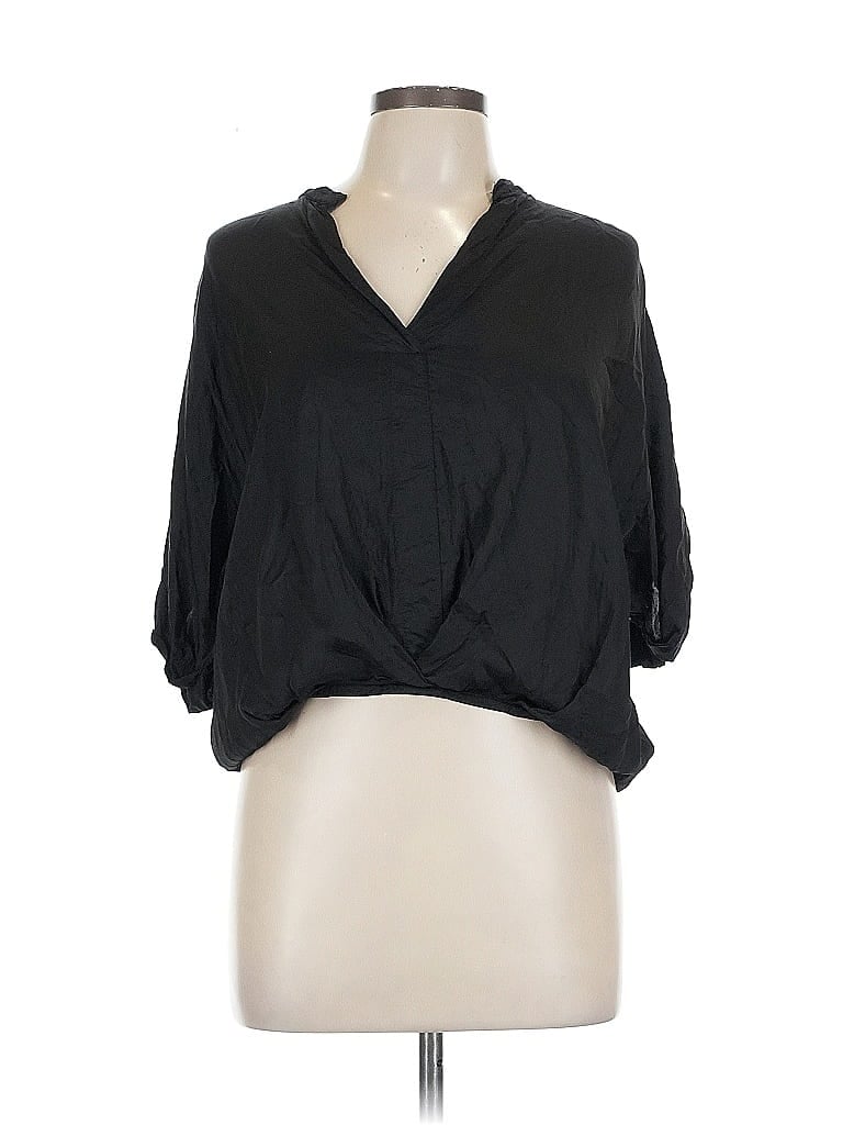 Pre-owned Sofia Collections 3/4 Sleeve Blouse In Black