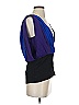 Black Halo 100% Silk Blue Black Sleeveless Silk Top Size XS - photo 3