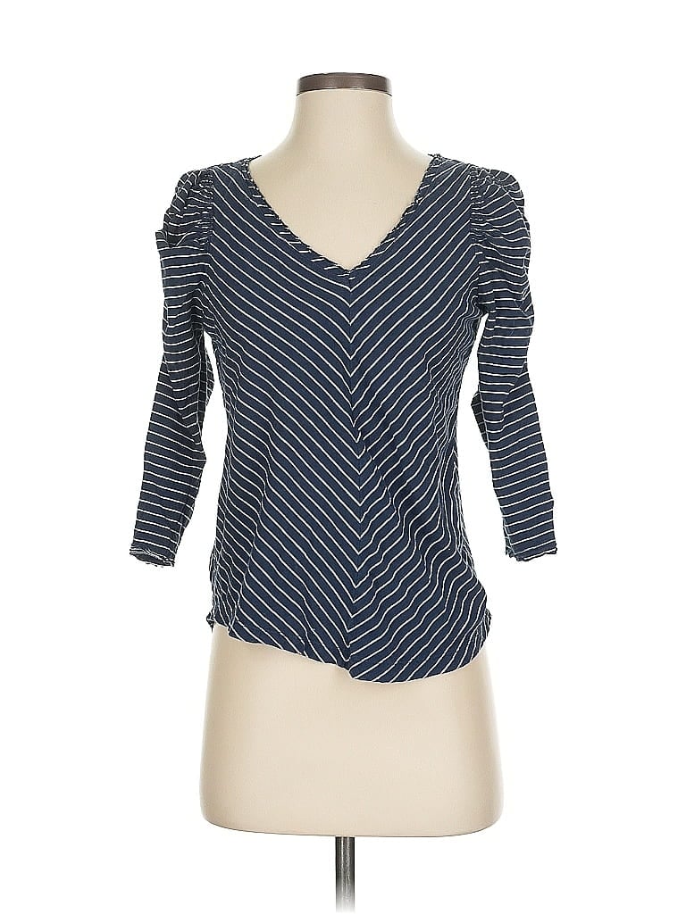 Click to view more detailed imagery on our partner's website Pre-owned Maeve By Anthropologie 3/4 Sleeve T-shirt In Blue