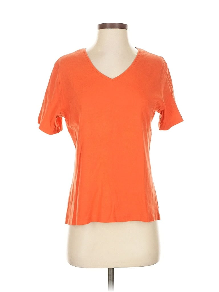 Click to view more detailed imagery on our partner's website Pre-owned Karen Scott Short Sleeve T-shirt In Orange