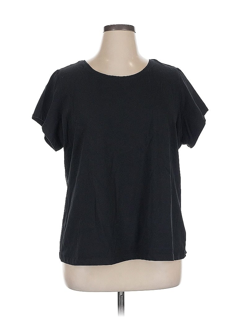 Pre-owned Ellos Short Sleeve T-shirt In Black