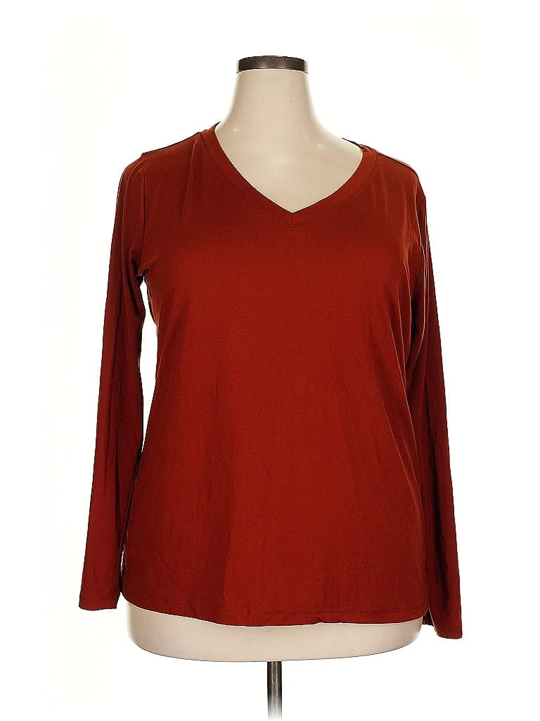 Zenana Red 3/4 Sleeve T-Shirt Size 3X - photo 1
