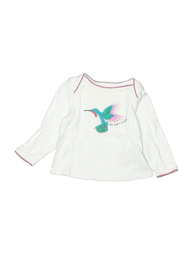 Pre-owned Kate Spade Babies'  New York 3/4 Sleeve T-shirt In White