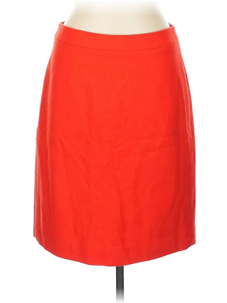 Pre-owned J.crew Factory Store Wool Skirt In Orange