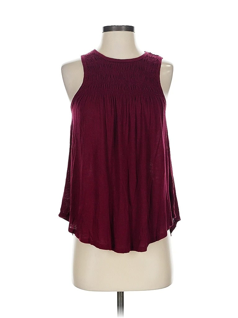 Pre-owned Universal Thread Tank Top Burgundy Halter Neckline Tops