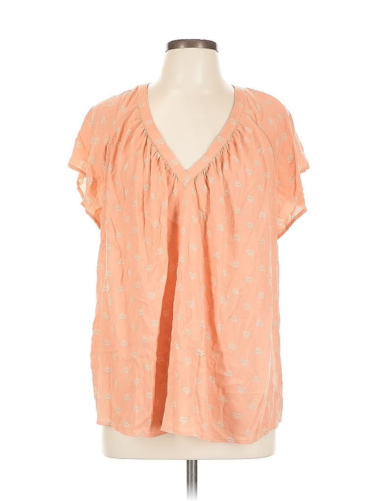 Pre-owned Torrid Short Sleeve Blouse In Orange