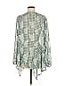 LOGO by Lori Goldstein 100% Polyester Green 3/4 Sleeve Blouse Size M - photo 2