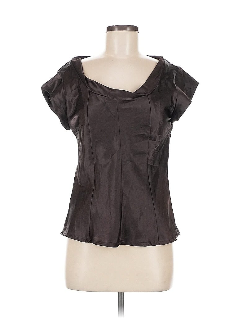Pre-owned Nicola Short Sleeve Blouse In Black
