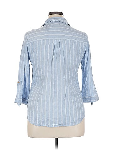Fortune + Ivy 3/4 Sleeve Button-Down Shirt (view 2)