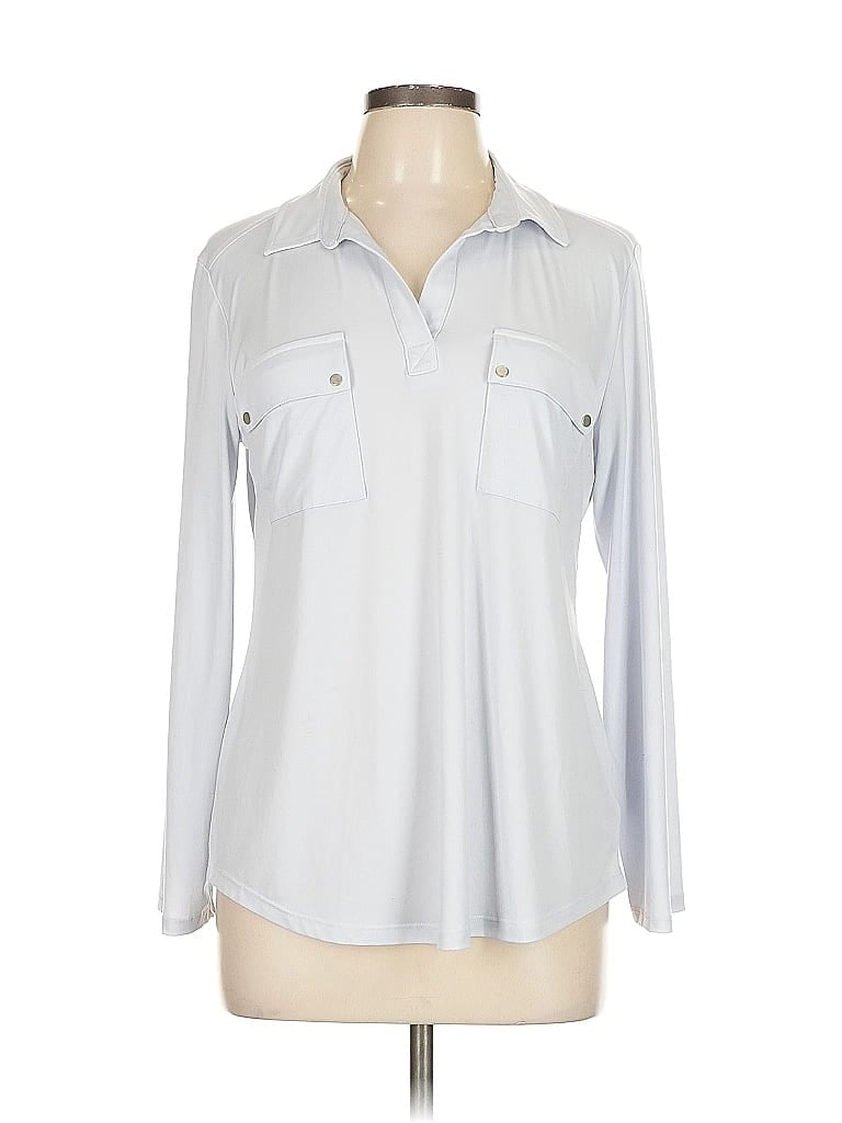 Click to view more detailed imagery on our partner's website Pre-owned Jones New York Long Sleeve Blouse In Blue