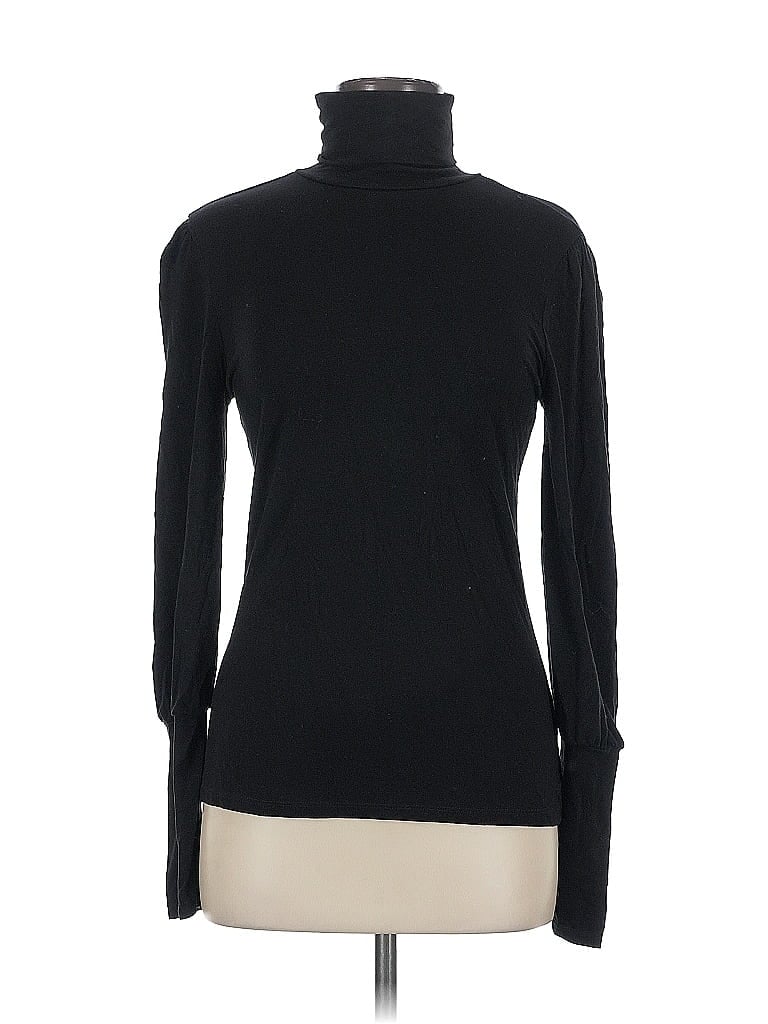 Pre-owned Paige Long Sleeve Top Black Turtleneck Tops