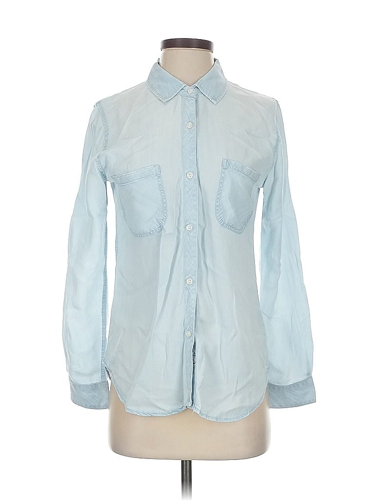 Pre-owned Rails Long Sleeve Button Down Shirt In Blue
