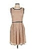 En Focus Studio 100% Polyester Tan Cocktail Dress Size 10 - photo 1