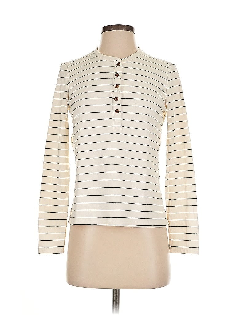 Pre-owned Marine Layer Long Sleeve Turtleneck In White