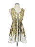 FP One 100% Rayon Paisley Yellow Cocktail Dress Size XS