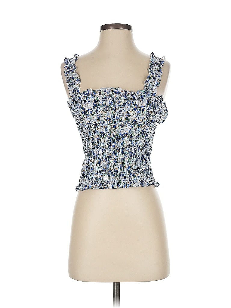 Pre-owned Veronica Beard Tube Top Blue Sweetheart Neckline Tops