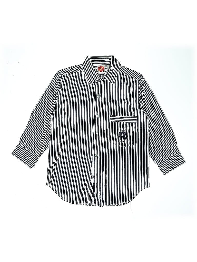 Pre-owned Assorted Brands Kids' Long Sleeve Button Down Shirt In Gray