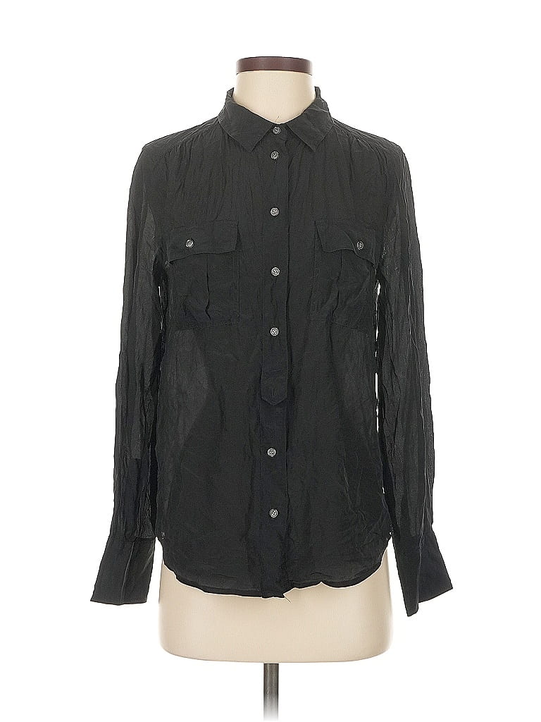 Pre-owned J.crew Factory Store Long Sleeve Button Down Shirt In Black