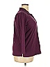 Roaman's 100% Cotton Burgundy Long Sleeve Polo Size 18 - photo 3