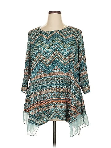 One World 3/4 Sleeve Blouse (view 1)