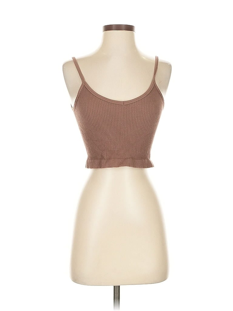 Pre-owned Altar'd State Tank Top Brown Strapless Neckline Tops