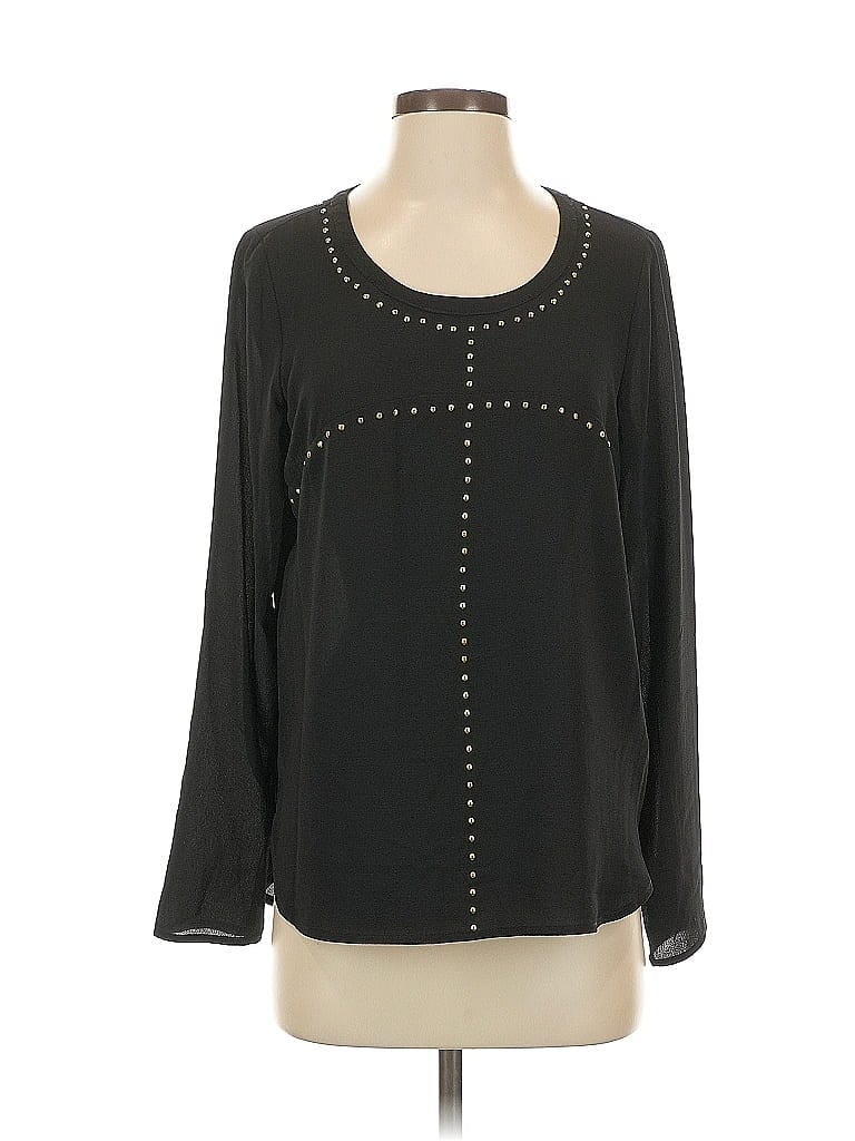 Pre-owned Michael Michael Kors Long Sleeve Blouse In Black