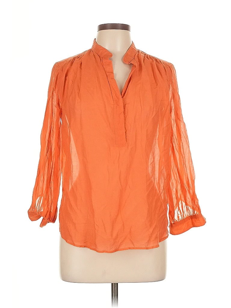 Pre-owned Marella Sport 3/4 Sleeve Blouse In Orange
