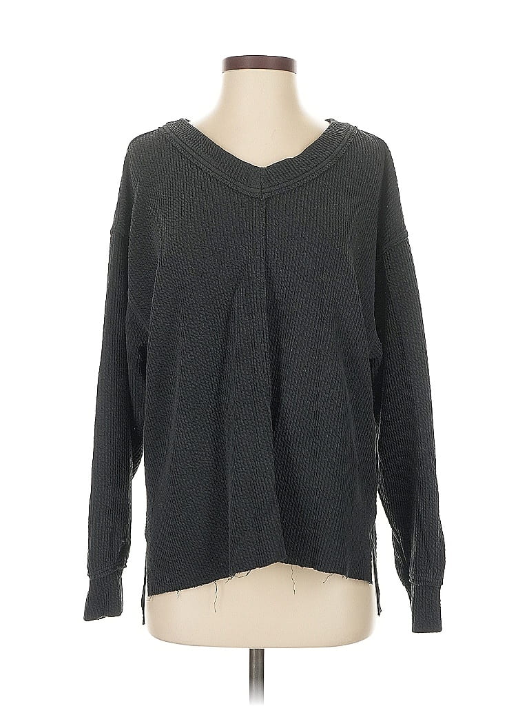 Pre-owned Aerie Pullover Sweater In Black