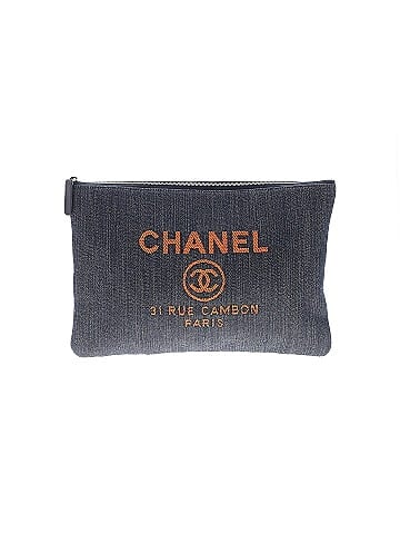 Chanel Denim Deauville Pouch Clutch (view 1)