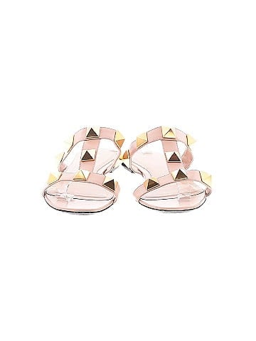 Valentino Garavani Roman Stud Flat Slide Sandals (view 2)