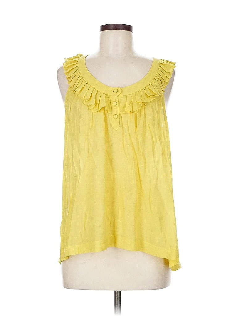 Pre-owned Sine Sleeveless Blouse In Yellow