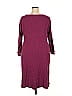 Woman Within Solid Burgundy Casual Dress Size 18 - 20 - photo 2