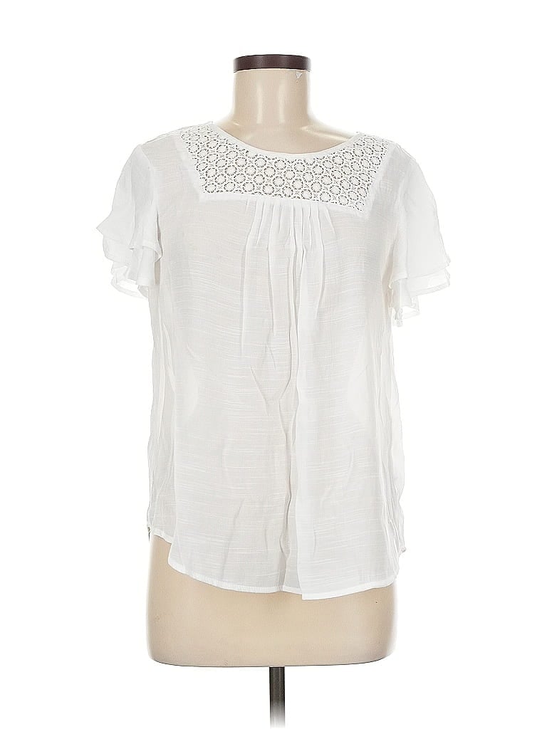 LIZ CLAIBORNE Pre-owned Short Sleeve Blouse In White