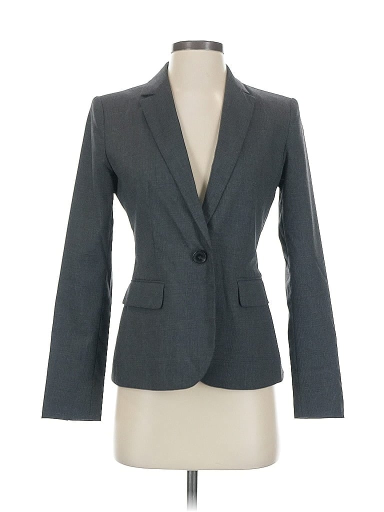 Pre-owned Zara Basic Blazer Jacket In Gray