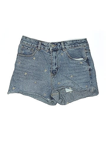 Khaki + Blue Denim Shorts (view 1)