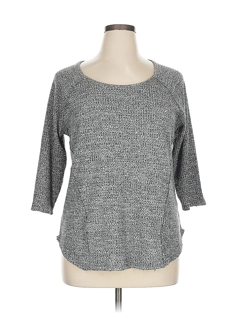 New Directions Gray Pullover Sweater Size 1X - photo 1