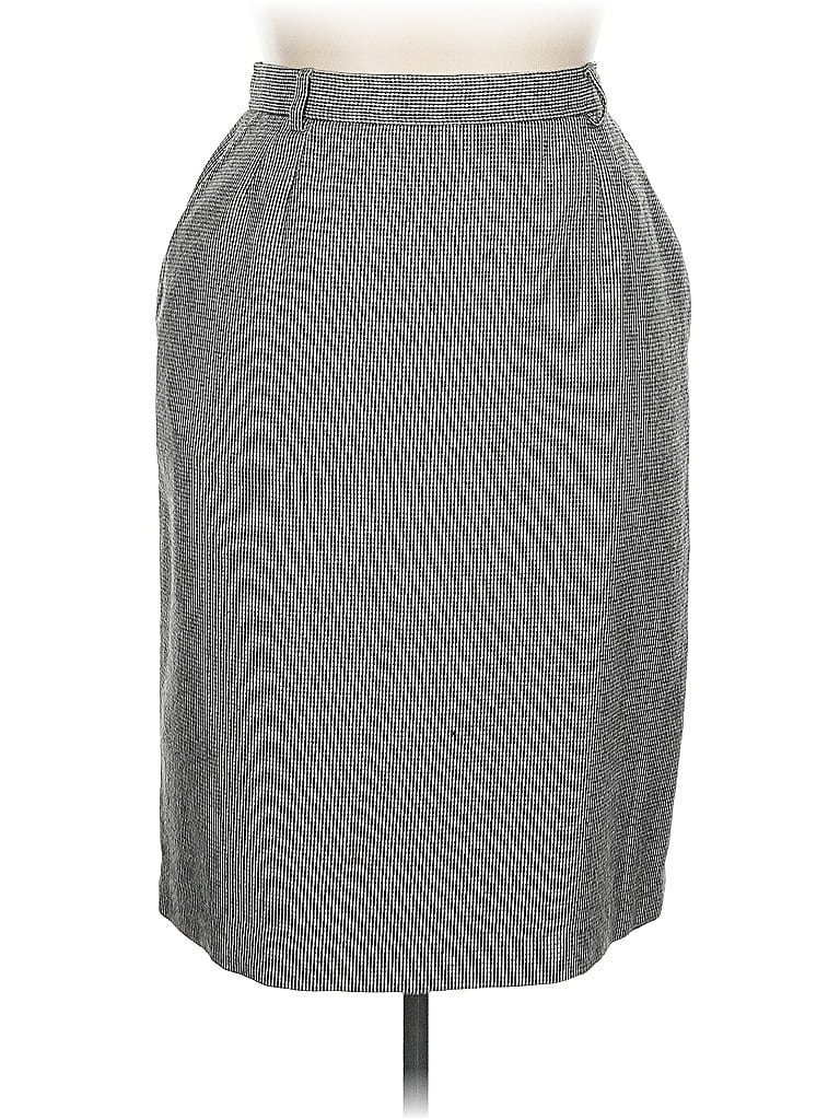 Pre-owned Evan Picone Formal Skirt In Gray