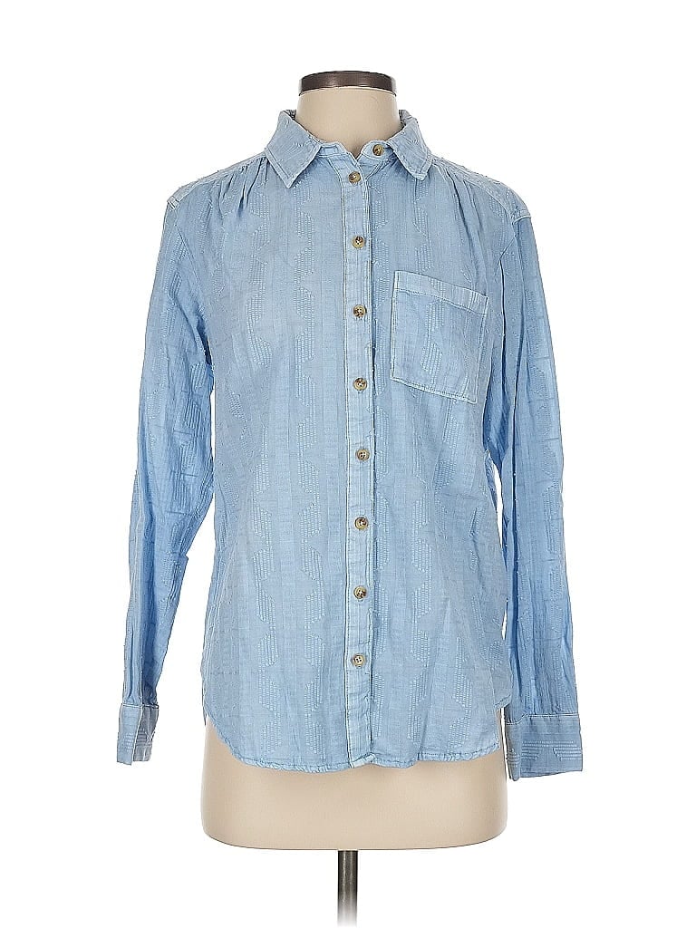 Click to view more detailed imagery on our partner's website Pre-owned Pilcro Long Sleeve Button Down Shirt In Blue