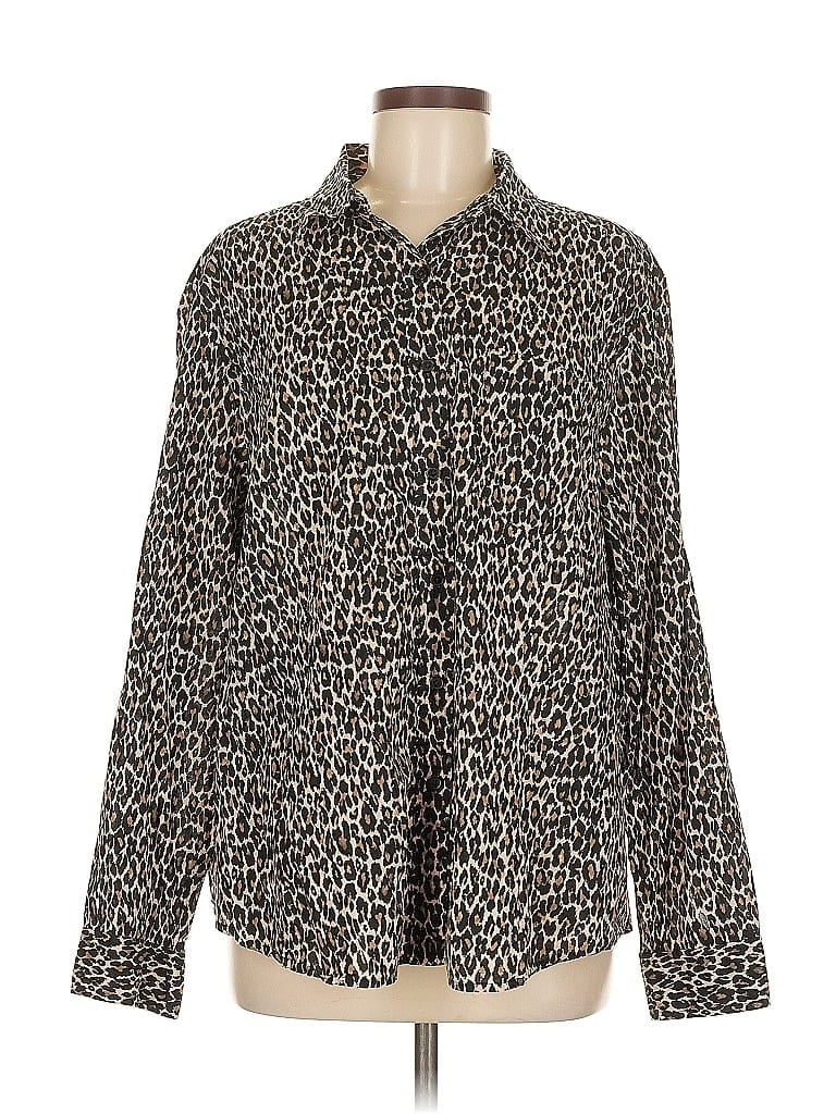 Click to view more detailed imagery on our partner's website Pre-owned Jones New York Long Sleeve Button Down Shirt In Brown