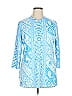 J. McLaughlin Blue 3/4 Sleeve Blouse Size XL - photo 1