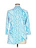 J. McLaughlin Blue 3/4 Sleeve Blouse Size XL - photo 2
