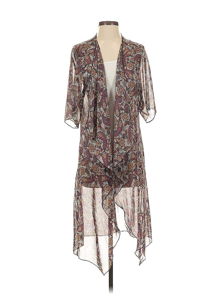 Pre-owned Lularoe Kimono In Brown