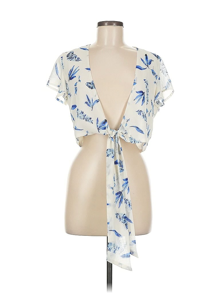 Click to view more detailed imagery on our partner's website Pre-owned Storia Short Sleeve Blouse In Blue