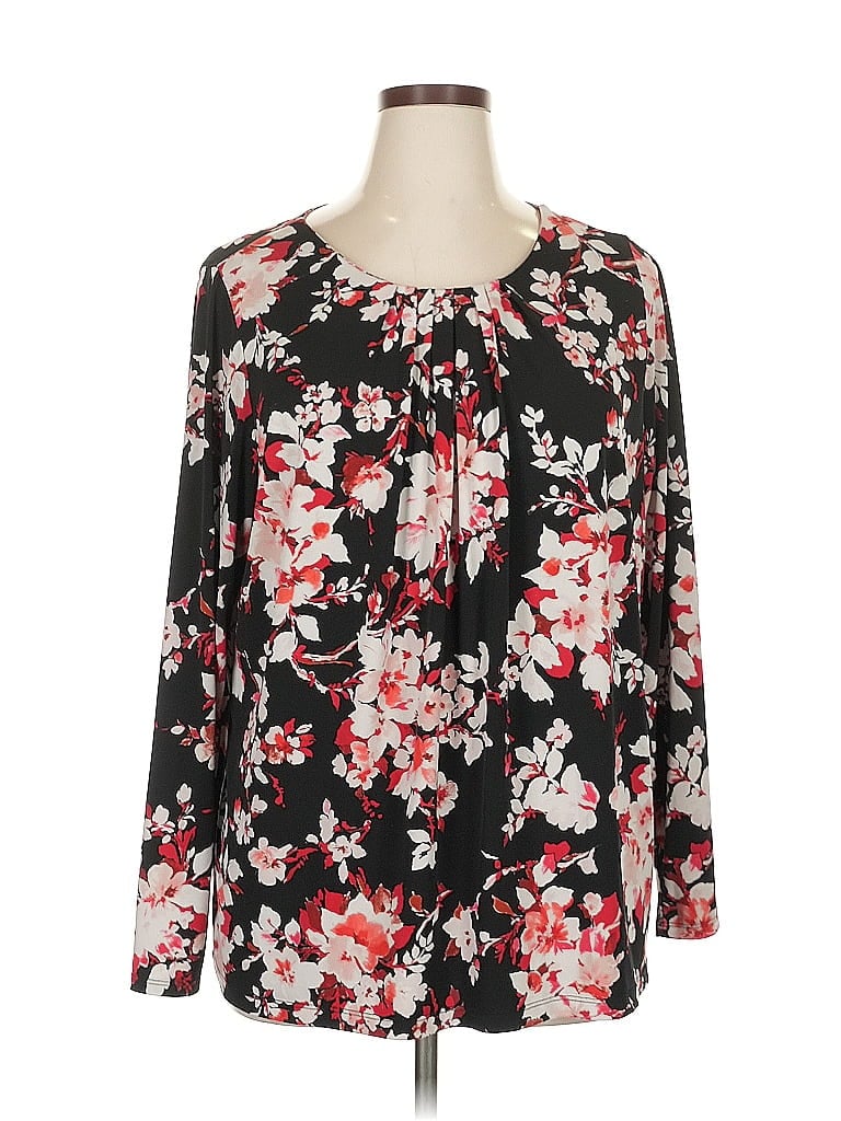 Liz Claiborne Career Black Long Sleeve Blouse Size 1X - photo 1
