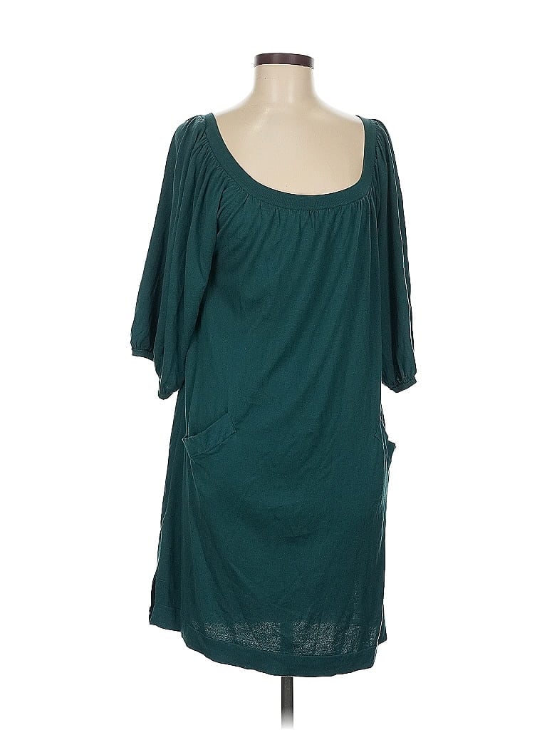 BCBGMAXAZRIA Solid Teal Casual Dress Size M - photo 1