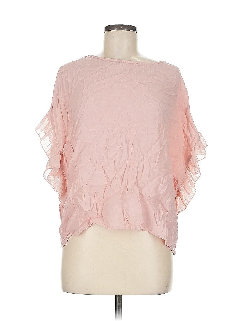 Pre-owned William Rast Short Sleeve Blouse In Pink