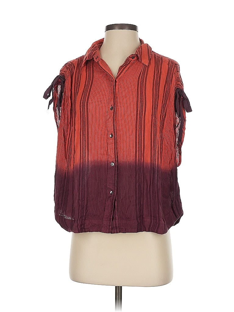 Pre-owned Free People Sleeveless Blouse In Burgundy