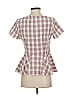 W by Worth Pink Gray Short Sleeve Blouse Size 4 - photo 2