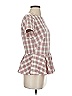 W by Worth Pink Gray Short Sleeve Blouse Size 4 - photo 4